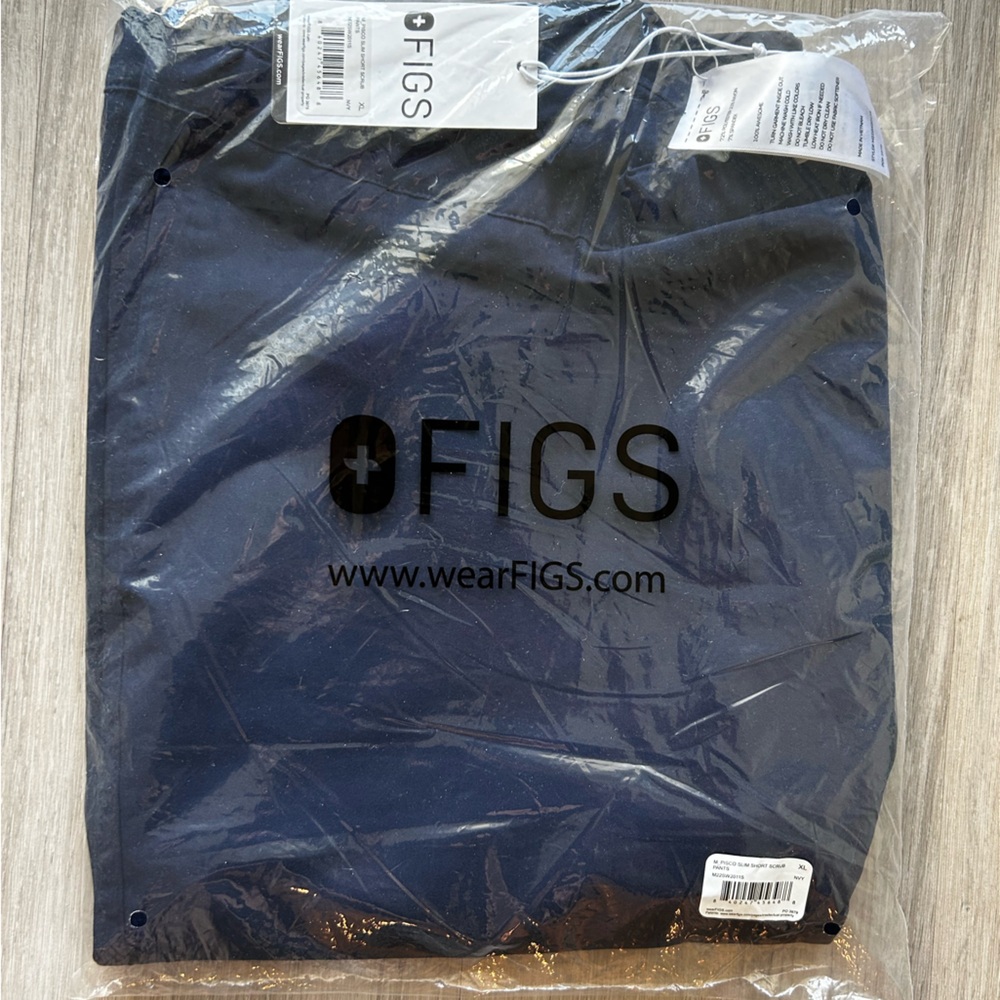Figs Navy Blue Scrub Top